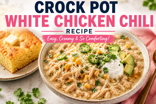 Crock Pot White Chicken Chili Recipe (Easy Creamy Fall One Pot Family Dinner)