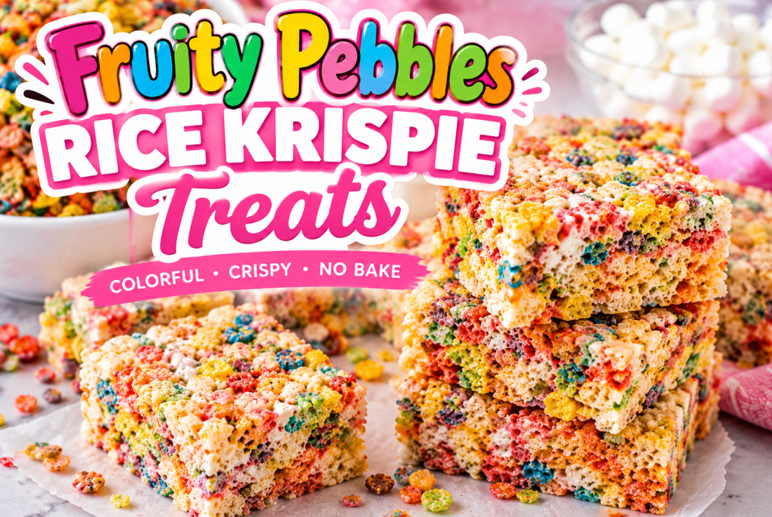 Fruity Pebbles Rice Krispie Treats | Easy No Bake Back To School Snack