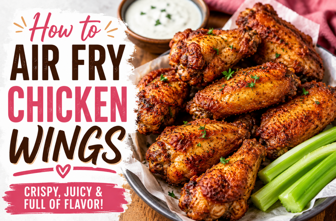 How to Air Fry Chicken Wings | Crispy Air Fryer Wing Dinner Idea