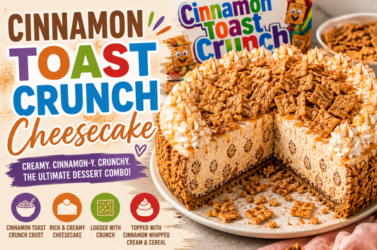 Cinnamon Toast Crunch Cheesecake Recipe – Creamy Cereal Cheese Cake Dessert