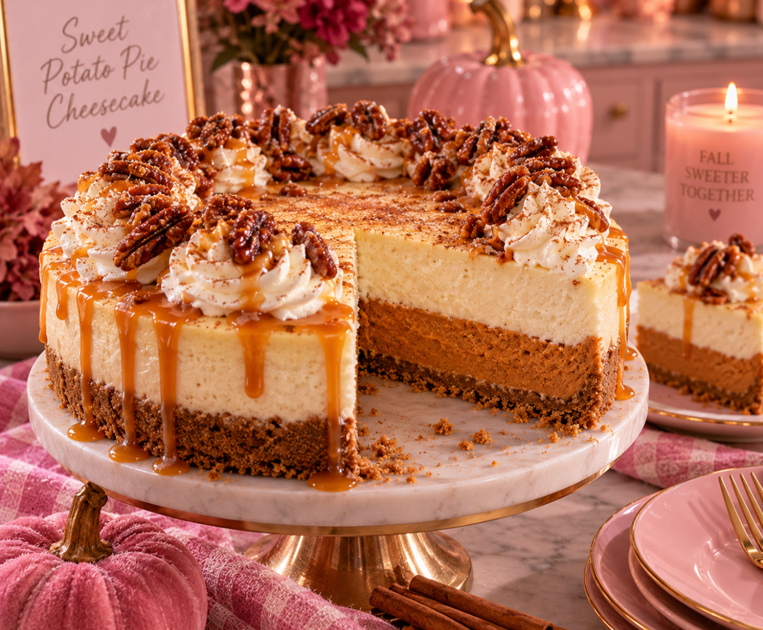 Sweet Potato Pie Cheesecake Recipe (Easy Creamy Cheese Cake Dessert)
