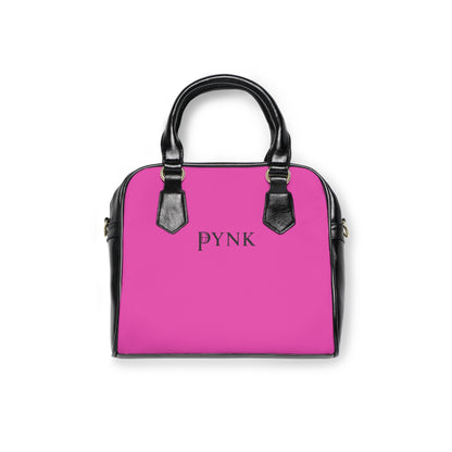 PYNK Monogram Satchel - Pink Tote Shoulder Handbag