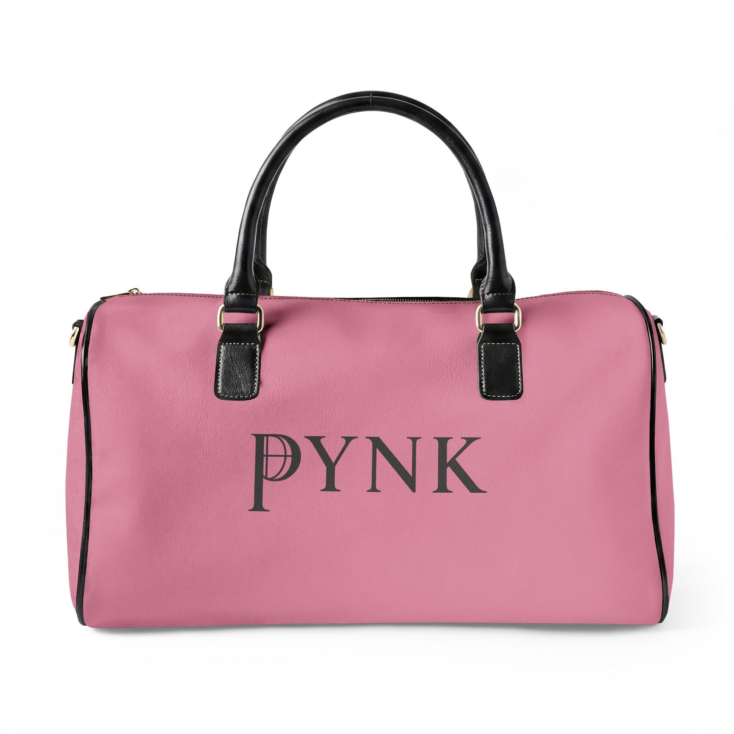 PYNK Travel Bag — Pink Faux Leather Weekender Duffle