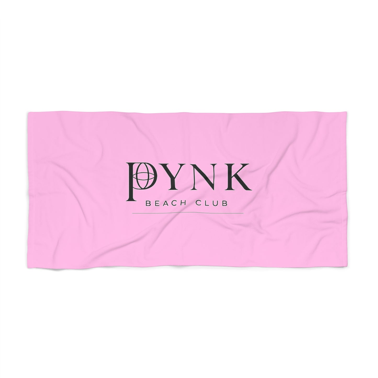 Pynk Beach Club Pink Beach Towel — Luxury Logo Towel for Pool & Sea