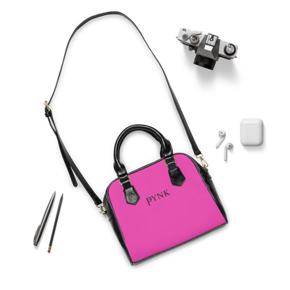 PYNK Monogram Satchel - Pink Tote Shoulder Handbag