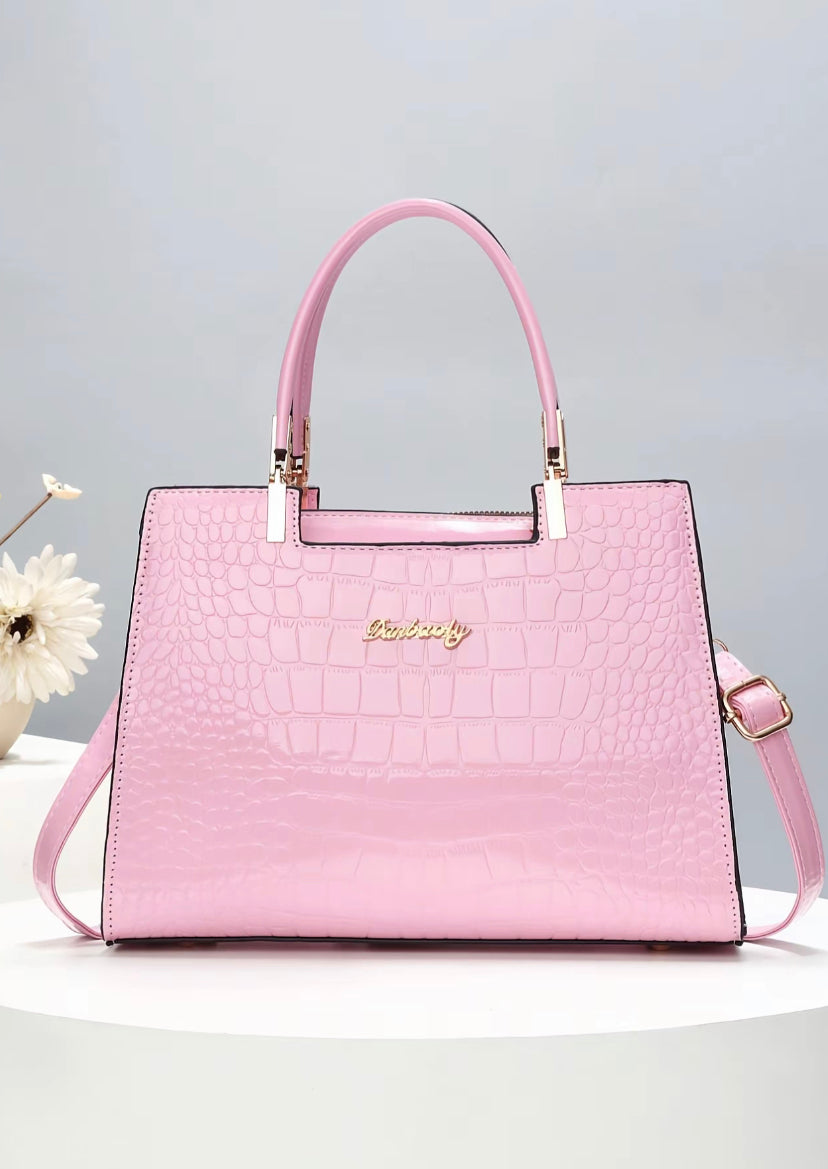 Princess Pink Crocodile Purse