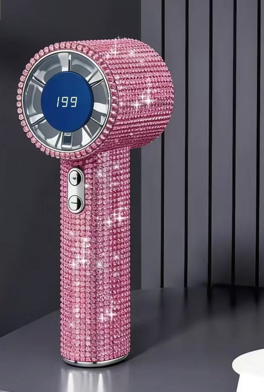 Diamond Princess Luxury Handheld Fan | Pink World Station